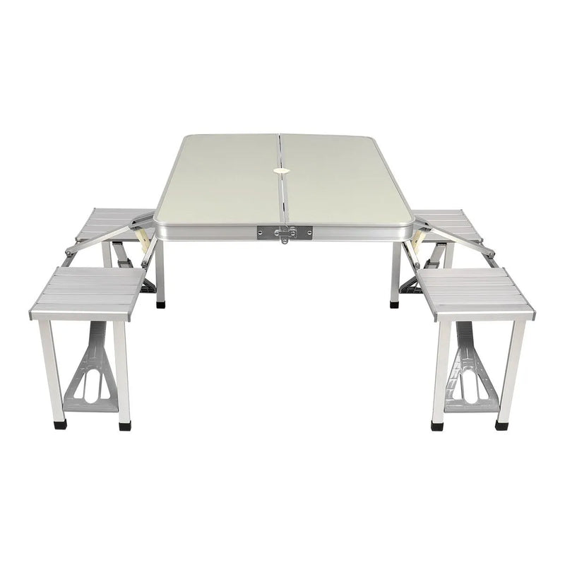 Camping PRO- Mesa de Camping com 4 Banquetas vira Maleta